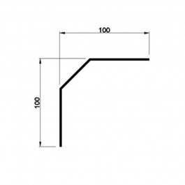 Cornières PVC Chêne doré Pan coupé 100x100