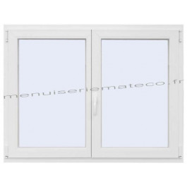 Fenêtre PVC 2 Vantaux Hauteur 1150 mm x Largeur 1250 mm