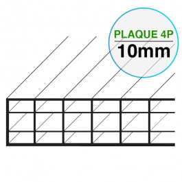 Plaque Polycarbonate 16 mm 3P Largeur 1200 mm