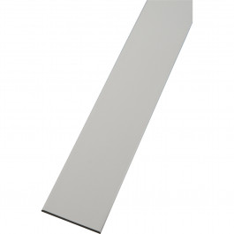 Plat PVC blanc 120mmx2.5mm longueur de 6 mètres