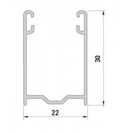 Coulisse de Volet Tradi Long. 2 M Blanche