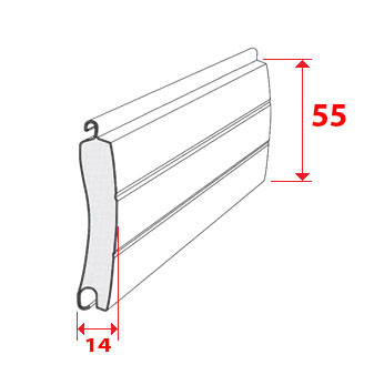 Clips acier pour lame PVC Fixation Volet roulant - Pas de 55 mm