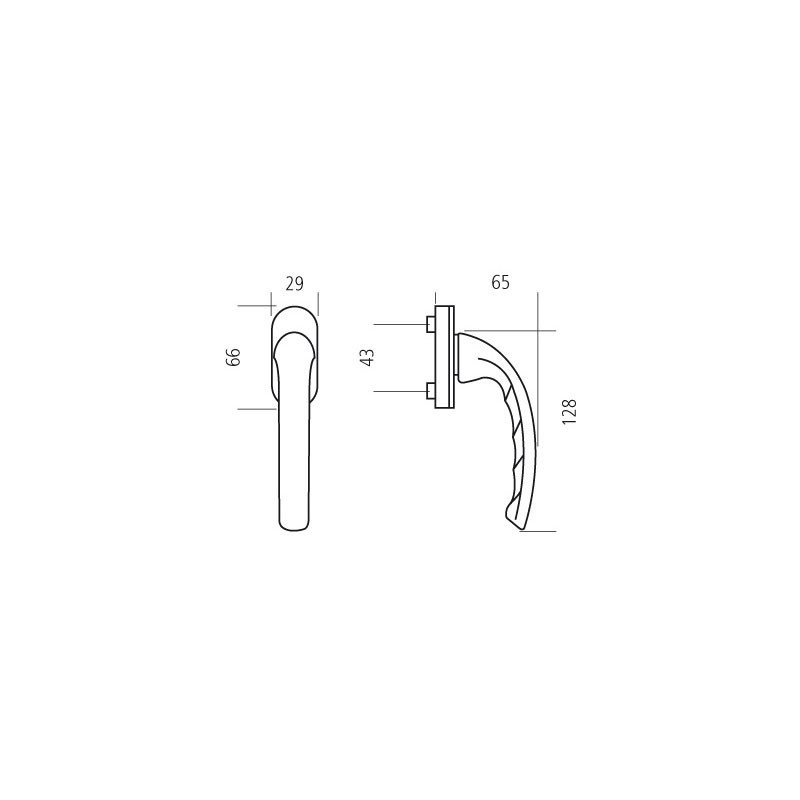 HOPPE - Poignée Fenêtre 7/035mm Vis M5x45mm New York Blanc Signalisation A3632702