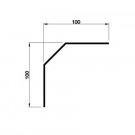 Cornière PVC chêne doré Pan coupé 100x100
