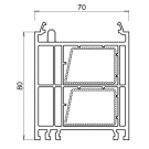 Rehausse / elargisseur kommerling de 80 mm BLANC