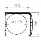 Coffre de volet roulant pvc Kommerling 186 mm BLANC