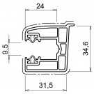 Coulisse pour volet roulant pvc