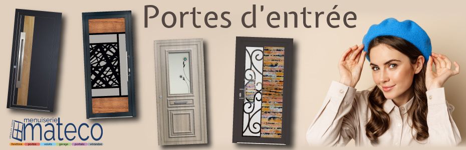 porte d'entrée sur mesure alu pvc verre